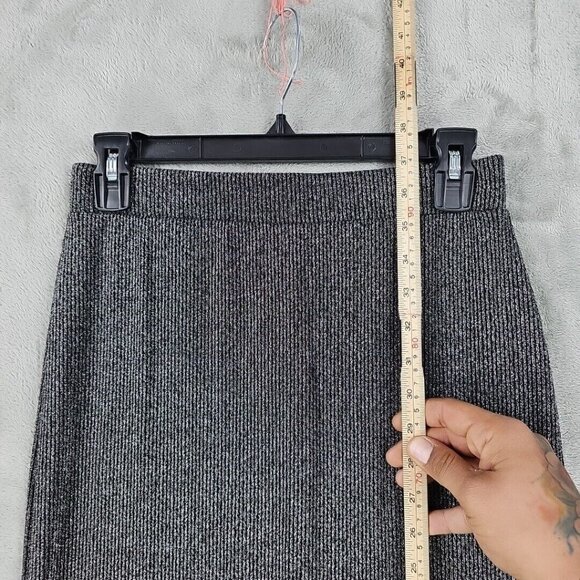 Old Navy Midi Skirt Womens S Metallic Silver Side Slit Elastic Waist Party NWT - Picture 4 of 8